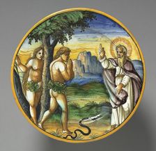 Dish Depicting the Expulsion, late 1500s. Creator: Unknown