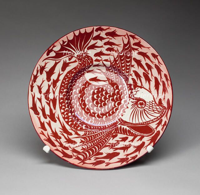 Dish, England, c. 1880. Creator: William de Morgan.