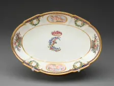 Dish from the Charlotte Louise Service, Sèvres, c. 1774. Creators: Sèvres Porcelain Manufactory, Charles Buteux le Père