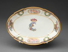 Dish from the Charlotte Louise Service, Sèvres, c. 1774. Creators: Sèvres Porcelain Manufactory, Charles Buteux le Père