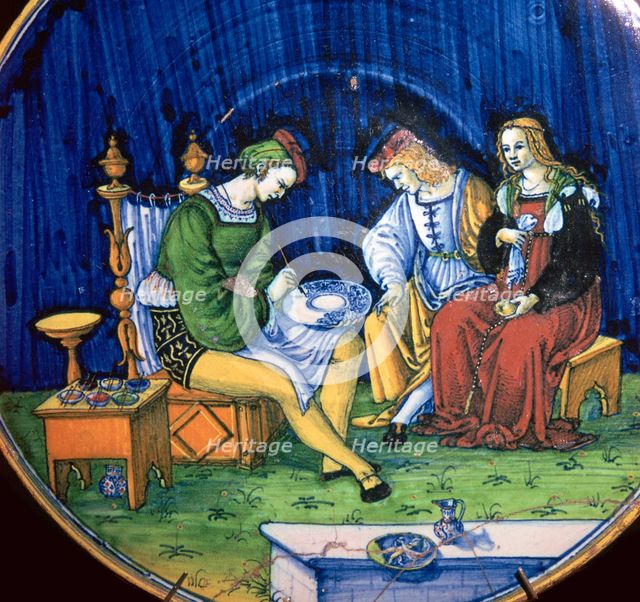 Dish known as the Portrait Painter, 15th century. Artist: Unknown