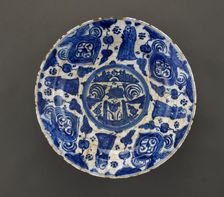 Dish, Safavid period, late 17th-early 18th century. Creator: Unknown