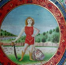 Dish showing David with Goliath's Head