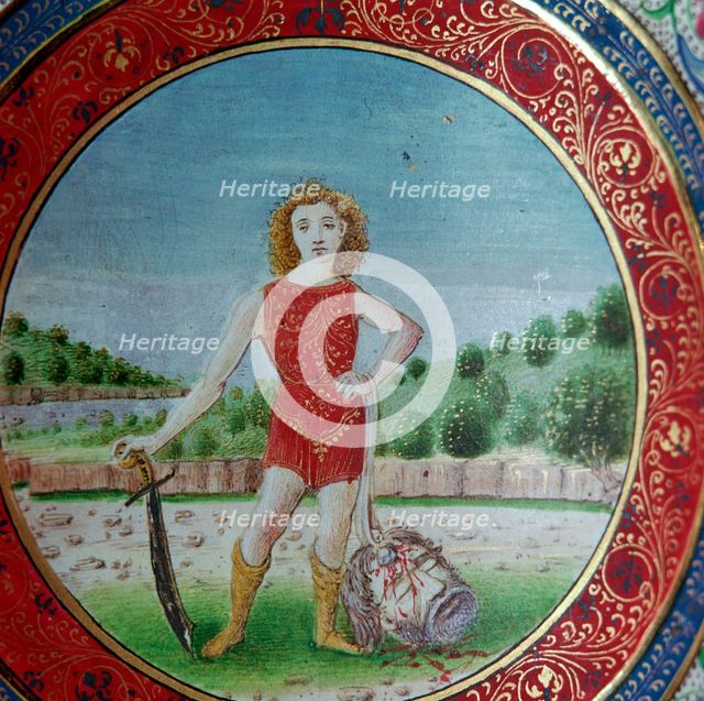 Dish showing David with Goliath's Head. Artist: Unknown