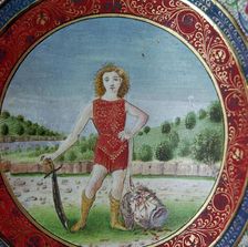 Dish showing David with Goliath's Head