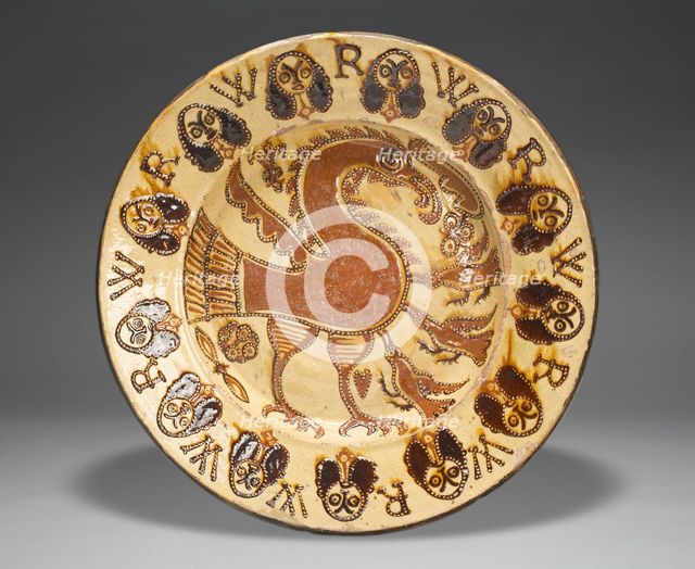 Dish, Staffordshire, 1690/1710. Creator: Staffordshire Potteries.