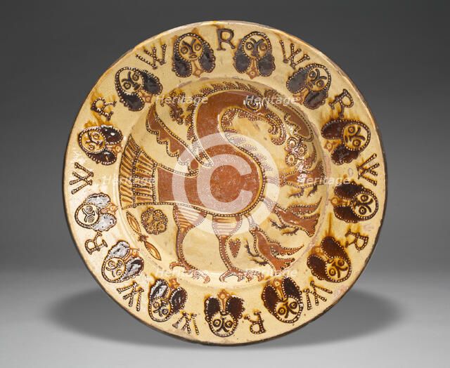 Dish, Staffordshire, 1690/1710. Creator: Staffordshire Potteries.
