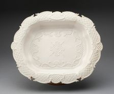 Dish, Staffordshire, 1750-1760. Creator: Staffordshire Potteries