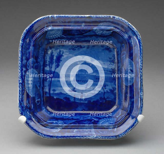 Dish, Staffordshire, Mid 19th century. Creator: Staffordshire Potteries.