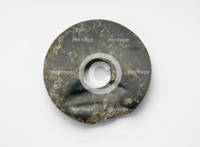 Disk (bi ?) with incised glyph (fragment), Late Neolithic period, ca. 3300-2250 BCE. Creator: Unknown.