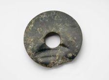 Disk (bi ?) with incised glyph (fragment), Late Neolithic period, ca. 3300-2250 BCE. Creator: Unknown