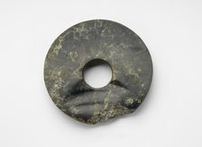 Disk (bi ?) with incised glyph (fragment), Late Neolithic period, ca. 3300-2250 BCE. Creator: Unknown