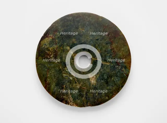 Disk (bi ?) with incised glyph, Late Neolithic period, ca. 3300-2250 BCE. Creator: Unknown.