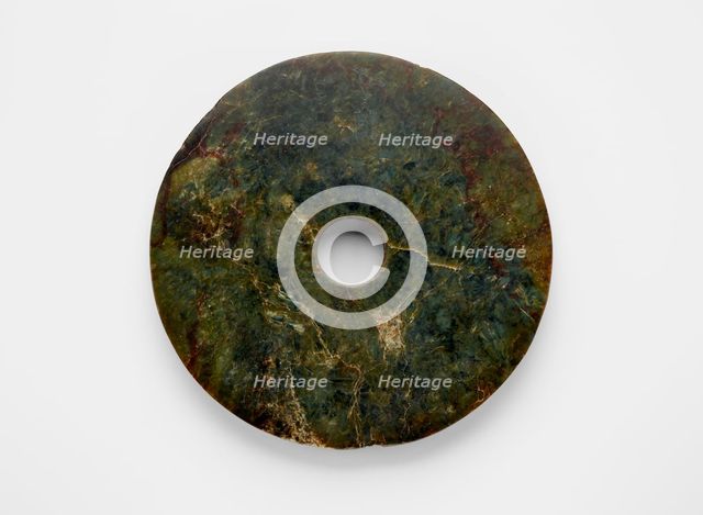 Disk (bi ?) with incised glyph, Late Neolithic period, ca. 3300-2250 BCE. Creator: Unknown.