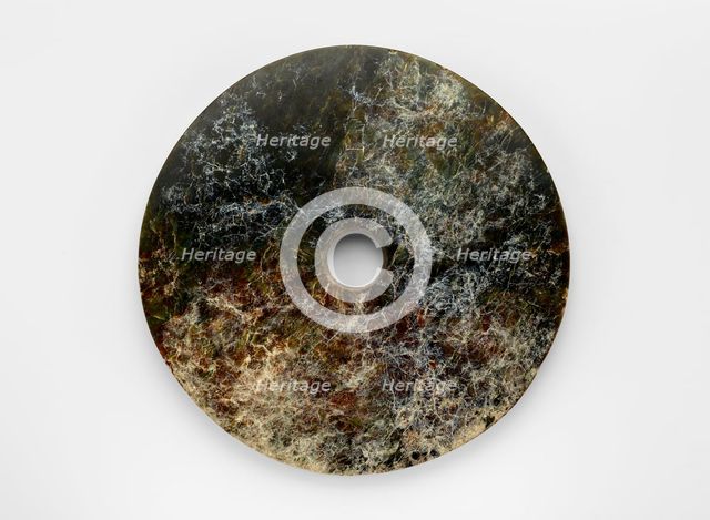 Disk (bi ?) with incised glyph, Late Neolithic period, ca. 3300-2250 BCE. Creator: Unknown;Unknown.