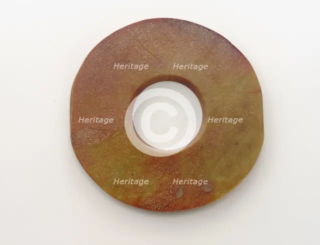 Disk (bi), Shang dynasty, ca. 1600-1050 BCE. Creator: Unknown.