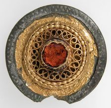 Disk Brooch, Anglo-Saxon, 7th century. Creator: Unknown