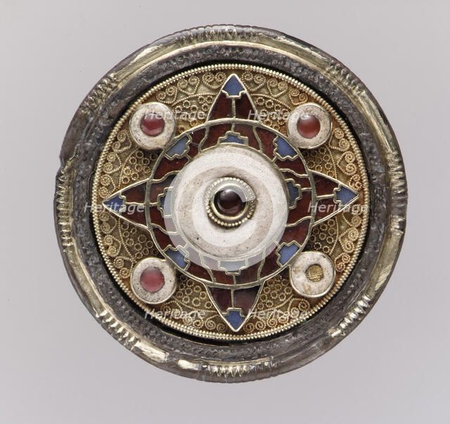 Disk Brooch, Anglo-Saxon, early 600s. Creator: Unknown.