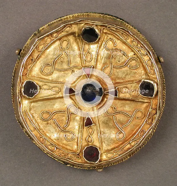 Disk Brooch, Frankish, 7th century. Creator: Unknown.