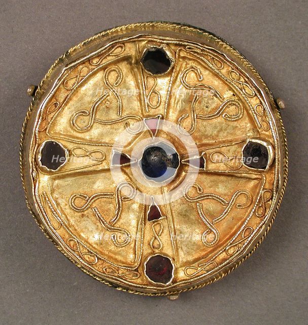 Disk Brooch, Frankish, 7th century. Creator: Unknown.