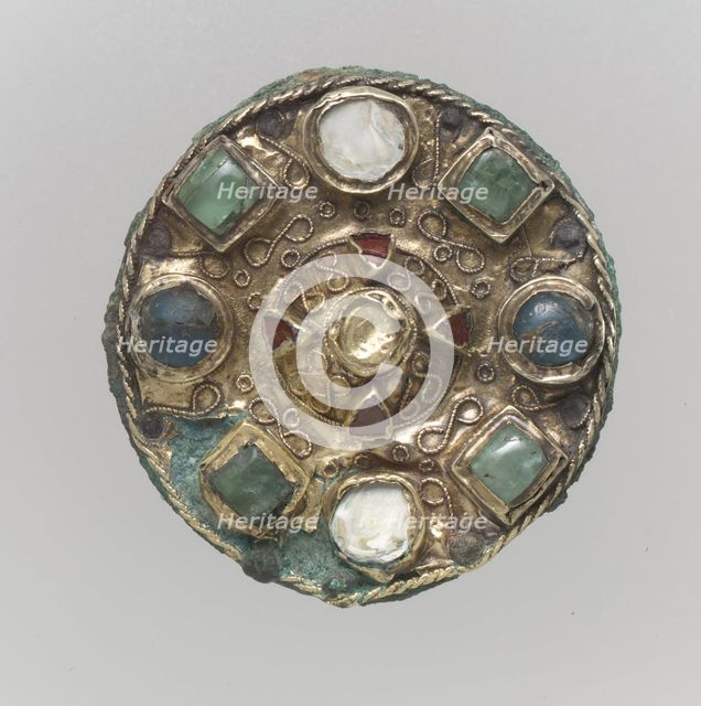Disk Brooch, Frankish, 7th century. Creator: Unknown.