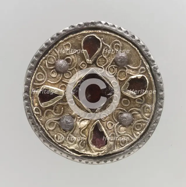 Disk Brooch, Frankish, 7th century. Creator: Unknown.