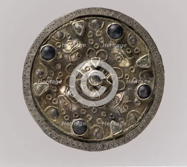 Disk Brooch, Frankish, 7th century. Creator: Unknown.
