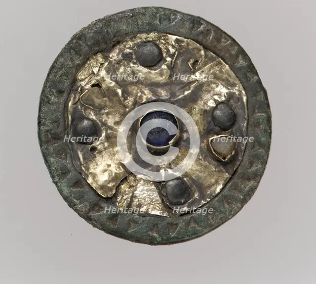 Disk Brooch, Frankish, 7th century. Creator: Unknown.