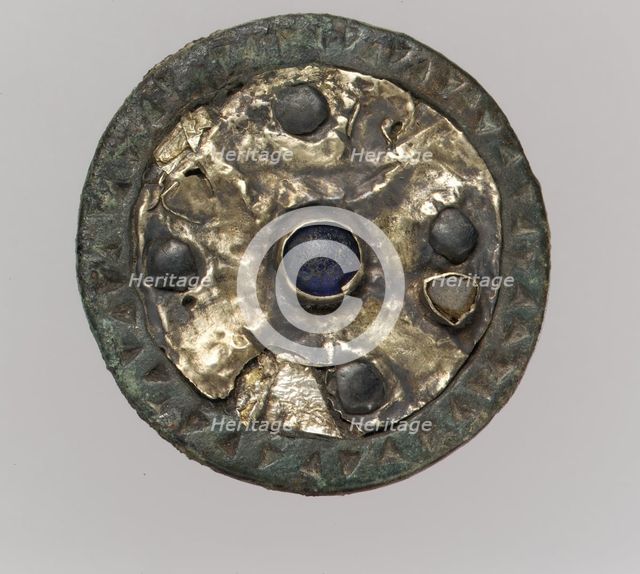 Disk Brooch, Frankish, 7th century. Creator: Unknown.