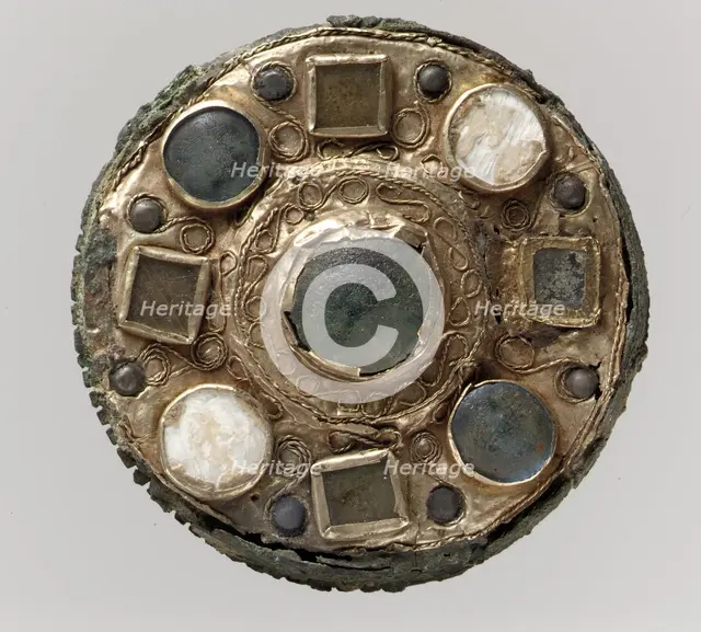 Disk Brooch, Frankish, 7th century. Creator: Unknown.