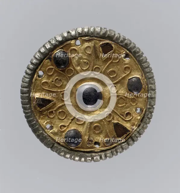Disk Brooch, Frankish, 7th century. Creator: Unknown.