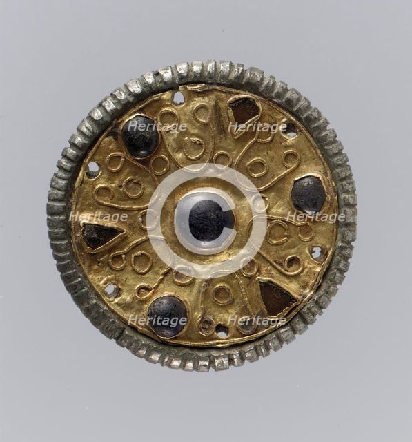 Disk Brooch, Frankish, 7th century. Creator: Unknown.
