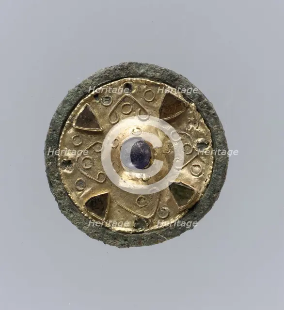 Disk Brooch, Frankish, 7th century. Creator: Unknown.