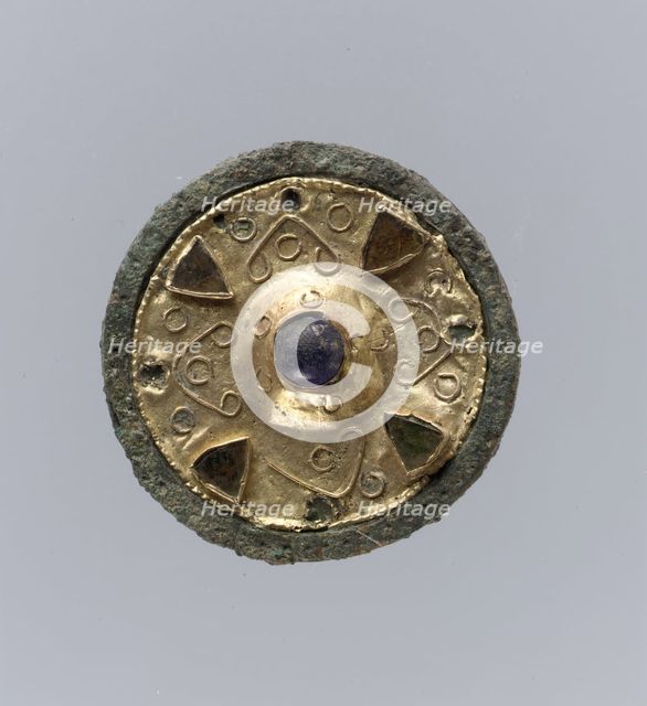Disk Brooch, Frankish, 7th century. Creator: Unknown.