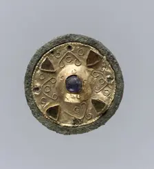 Disk Brooch, Frankish, 7th century. Creator: Unknown