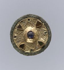 Disk Brooch, Frankish, 7th century. Creator: Unknown