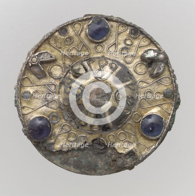 Disk Brooch, Frankish, 7th century. Creator: Unknown.