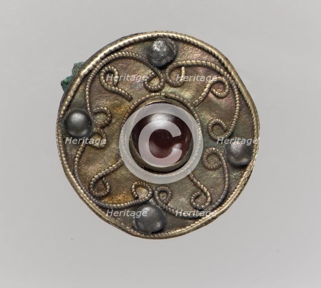 Disk Brooch, Frankish, 7th century. Creator: Unknown.