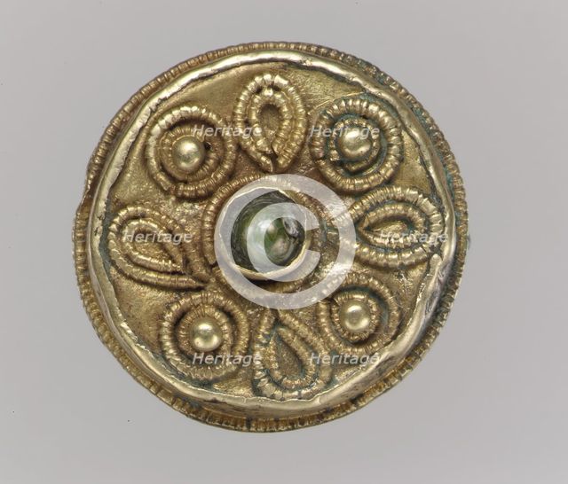 Disk Brooch, Frankish, 7th century. Creator: Unknown.