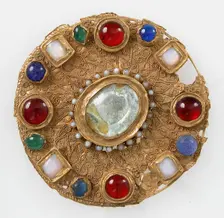 Disk Brooch, Frankish, 7th century or later. Creator: Unknown