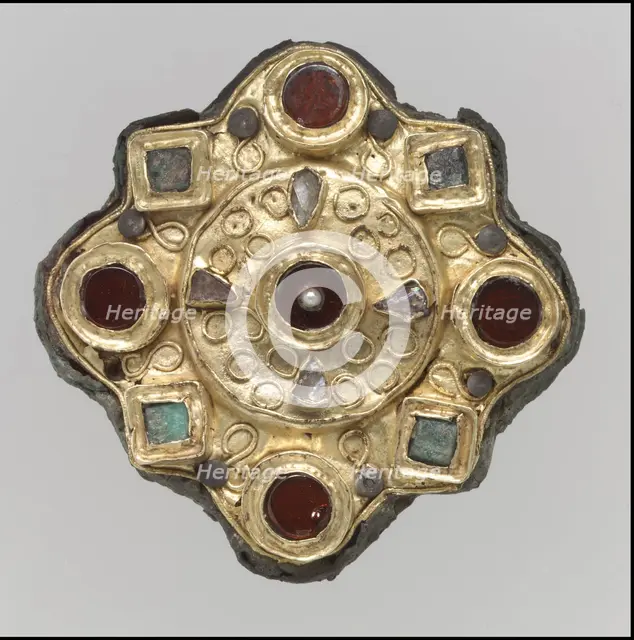 Disk Brooch, Frankish, 650-725. Creator: Unknown.