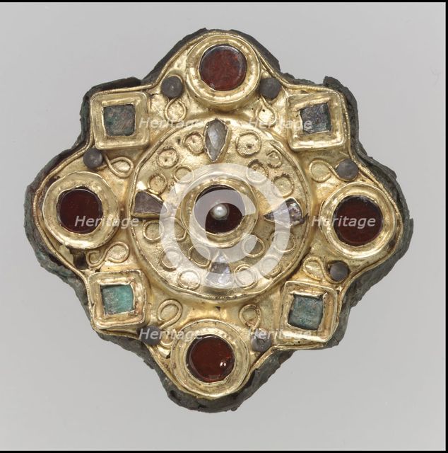 Disk Brooch, Frankish, 650-725. Creator: Unknown.