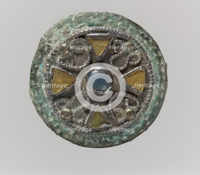 Disk Brooch, Frankish, 6th-7th century. Creator: Unknown.