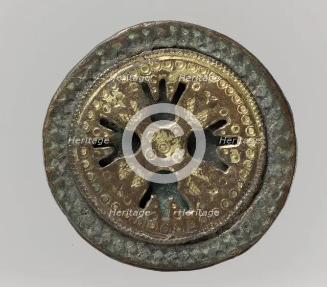 Disk Brooch, Frankish, 6th century. Creator: Unknown.