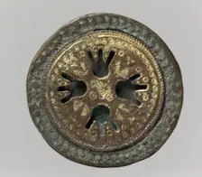 Disk Brooch, Frankish, 6th century. Creator: Unknown