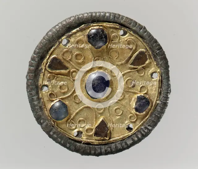 Disk Brooch, Frankish, ca. 500-600. Creator: Unknown.
