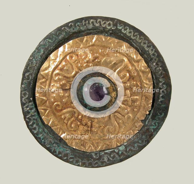 Disk Brooch, Frankish, ca. 550-650. Creator: Unknown.