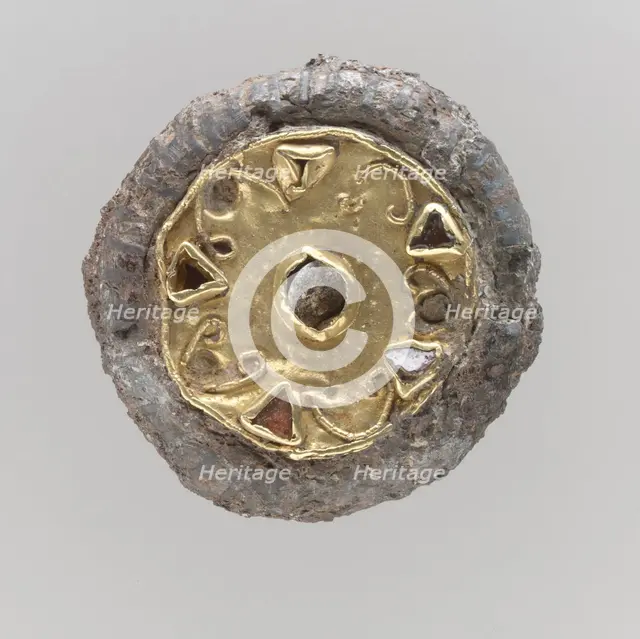 Disk Brooch, Frankish, ca. 550-650. Creator: Unknown.