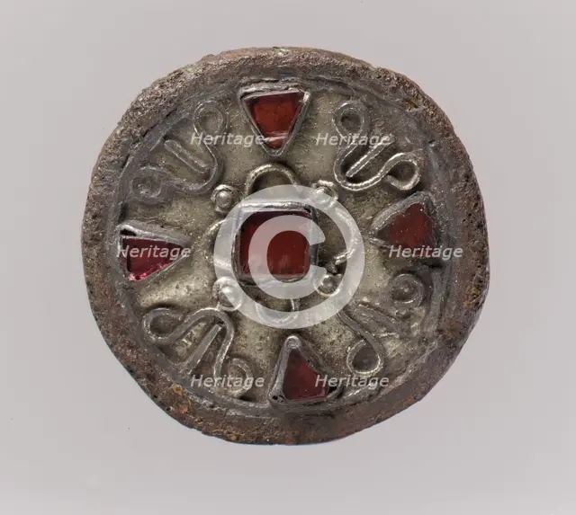 Disk Brooch, Frankish, early 7th century. Creator: Unknown.