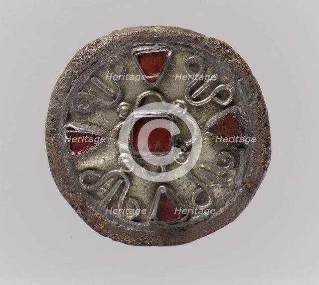 Disk Brooch, Frankish, early 7th century. Creator: Unknown.